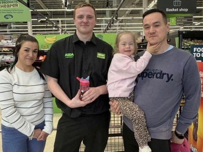 Charlie from Asda Dewsbury tracks down discontinued water bottle for customer's daughter